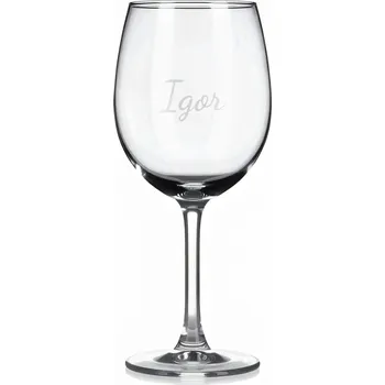 Sklenice Vínová sklenka s gravírovaným jménem – Igor