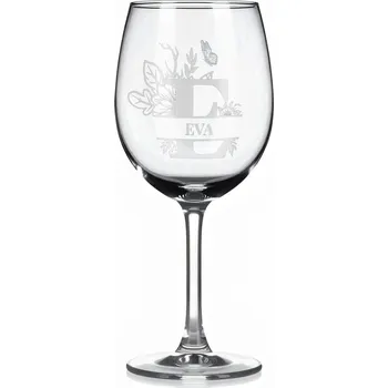 Sklenice Vínová sklenka s gravírovaným jménem – EVA