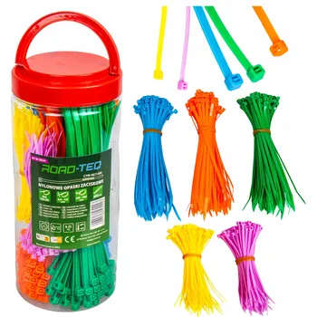 Stahovací páska Stahovací pásky 500 ks 100-200 mm mix barev M-tech