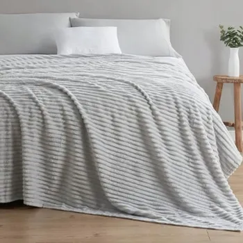 Prostěradlo Deka MORE&DECO polyester 160 cm x 200 cm šedá