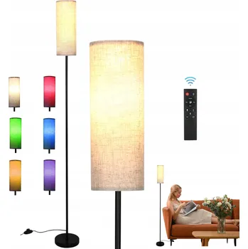 Stojací lampa Retro STOJACÍ LAMPA E27 S ABAŽUREM BOHO 172CM LED RGB 3000-6000K