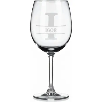 Sklenice Vínová sklenka s gravírovaným jménem – IGOR