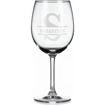 Sklenice Vínová sklenka s gravírovaným jménem – SEBASTIÁN