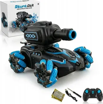 RC model auta VELKÉ AUTO NA DÁLKOVÉ OVLÁDÁNÍ - TANK S DĚLEM NA GELOVÉ KULIČKY 4x4 RC AUTÍČKO