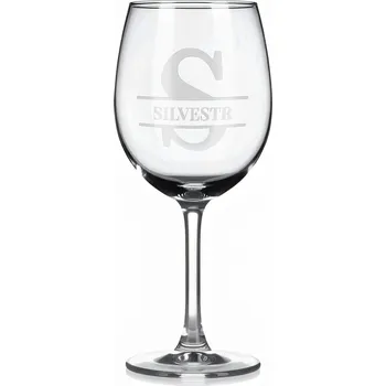 Sklenice Vínová sklenka s gravírovaným jménem – SILVESTR