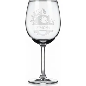 Sklenice Vínová sklenka s gravírovaným jménem – SIMONA