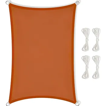 Krycí plachta PRÉMIOVÁ ČERVENÁ STÍNÍCÍ PLACHTA ZAHRADNÍ SLUNEČNÍ PLACHTA MARKÝZA UV 3x6