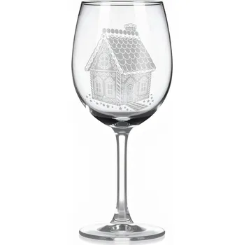 Sklenice Sklenice na víno s gravírovaným motivem perníkové chaloupky