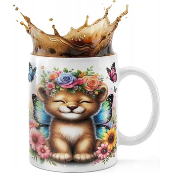 KERAMICKÝ HRNEK 330ML S POTISKEM - ZVÍŘATA LEV AFRIKA SAFARI