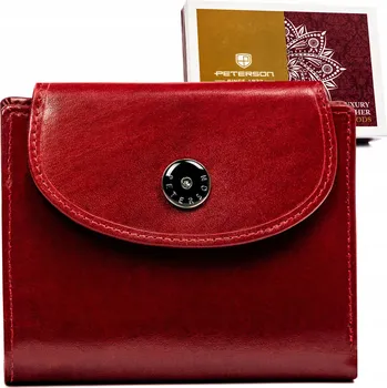 Peterson peněženka z pravé kůže červená - dámská