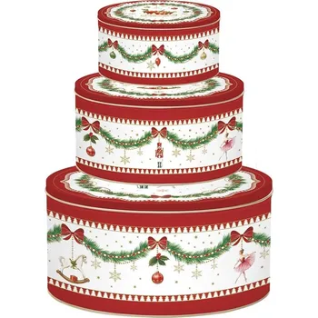 Dóza na potraviny Easy Life Sada plechových dóz Magie De Noel 3 ks