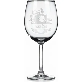 Sklenice Vínová sklenka s gravírovaným jménem – SABÍNA