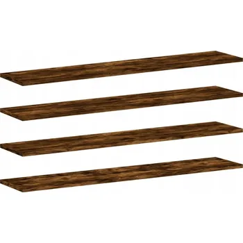 police Nástěnné police 4 ks kouřový dub 100x20x1,5 cm kompozitní dřevo