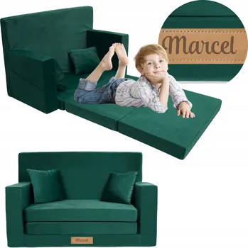 Pohovka Dětské křeslo Flumi Rozkládací pohovka zelená