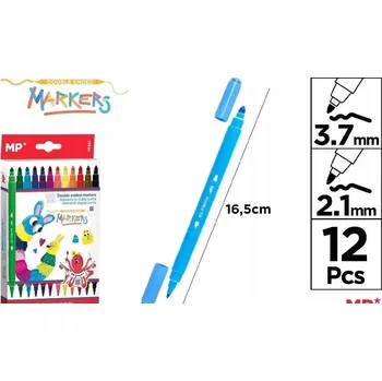 FIXY POPISOVAČE FIXY 12 BAREV, OBOUSTRANNÉ MP