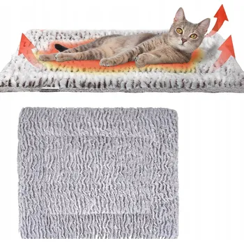 Pelíšek pro psa TERMOIZOLAČNÍ PODLOŽKA PRO PSA KOČKU 46X70 CM PELÍŠEK TEPLÉ TOPENÍ, šedá