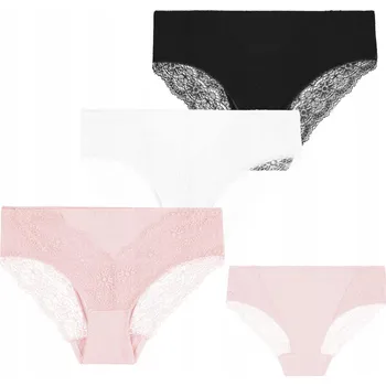 Kalhotky 3x Dámské kalhotky typu Kalhotky, bavlněné, s krajkou, střih bikini MORAJ, velikost XL