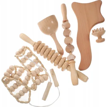 Masážní přístroj Masážní nástroje pro dřevěnou terapii 6 v 1, dřevěný masážní přístroj pro tvarování těla