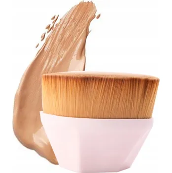 Kosmetický štětec Hustý Přenosný Štětec na Make-up, Měkký, Velký + Pouzdro Pink