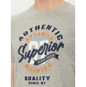 Pánské tričko Blend Pánské tričko BLEND-20717758 200274 STONE MIX Šedé