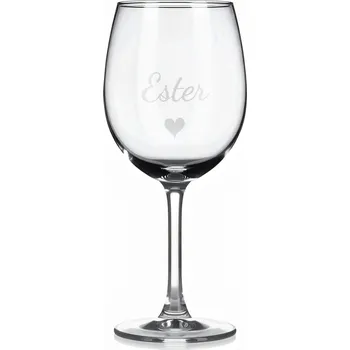 Sklenice Vínová sklenka s gravírovaným jménem – Ester