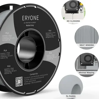 Filament ERYONE PLA Filament - Matte gray 1kg (Matná šedá) - Filament