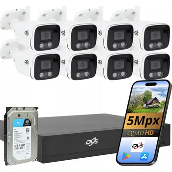 Bezpečnostní kamera Sada pro monitoring DVS - SET 8 WIFI KAMER, VENKOVNÍ TUBA, 5 MPX, 1TB DVS
