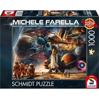 Puzzle Schmidt Spiele 1000dílné Puzzle Schmidt Spiele - PQ Puzzle Puzzle MICHELE FARELLA Cesta do vzdálených galaxií