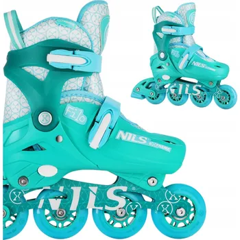 Kolečkové brusle Kolečkové Brusle Nastavitelné Brusle 2v1 Rekreační dětské zelené Nils Extreme