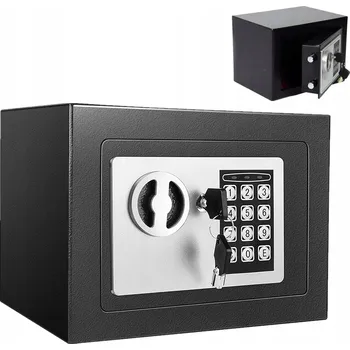 Trezor Domácí trezor pokladnička s elektronickým zámkem, kód, klíč, pancéřová pokladna
