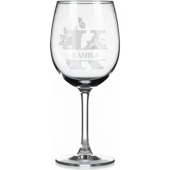 Sklenice Vínová sklenka s gravírovaným jménem – KAMILA