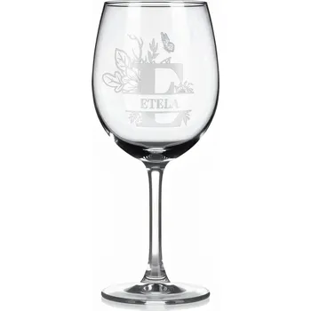 Sklenice Vínová sklenka s gravírovaným jménem – ETELA
