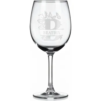 Sklenice Vínová sklenka s gravírovaným jménem – BEATRIX