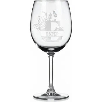 Sklenice Vínová sklenka s gravírovaným jménem – ESTER