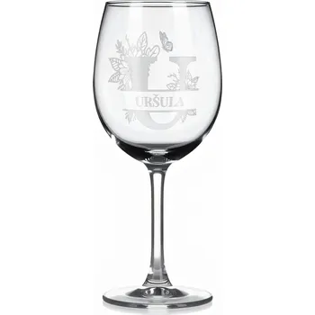 Sklenice Vínová sklenka s gravírovaným jménem – URŠULA