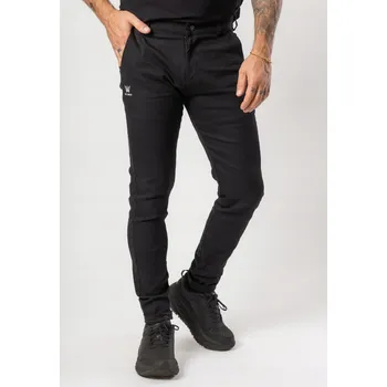Pánské kalhoty CHINOS KALHOTY DŽÍNOVÉ ELASTICKÉ ČERNÉ VELIKOST XL TRES AMIGOS