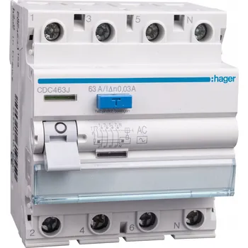 Proudový chránič Hager Proudový chránič 4P 63A 30mA AC