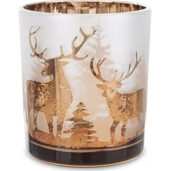 Svícen Lucerna svícen sklo Sobí Stromečky na čajovou svíčku (t-light) 8x7 cm