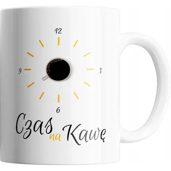 HRNEK S LOGEM VTIPNÝ DÁREK DO PRÁCE ČAS NA KÁVU KERAMICKÝ + TEXT