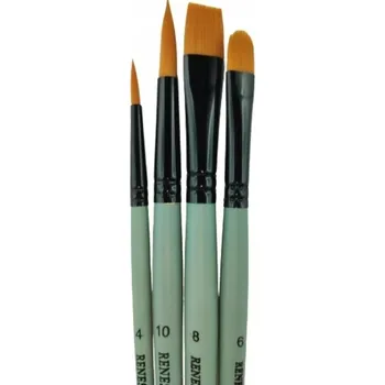 Vrták Sada štětců 4 ks Ploché kulaté Renesans syntetické malířské štětce