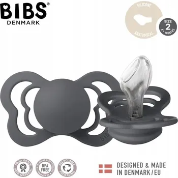 dudlíky Silikonový Dudlík Bibs kulatý 6 měsíců +