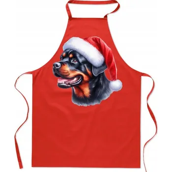 Kuchyňská zástěra Kuchyňská Zástěra Rottweiler Vánoce Dárek pro Majitele, Moderní