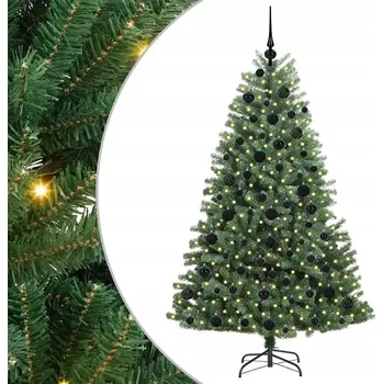 Vánoční stromek Umělý vánoční stromek se sklopnými větvemi Zelený 180 cm PVC a kov