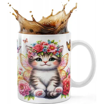 KERAMICKÝ HRNEK 330ML S POTISKEM – ZVÍŘATA KOČKA KOTĚ KOŤÁTKO ROZTOMILÉ