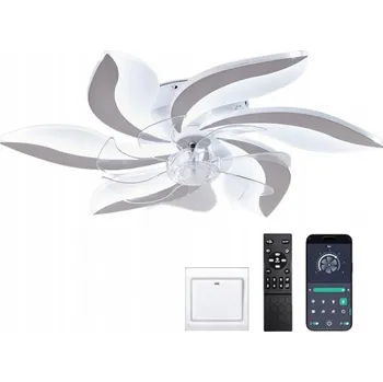 Stropní svítidlo McKalen bílé LED s ventilátorem a dálkovým ovládáním
