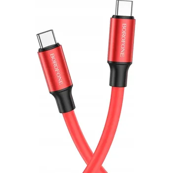 Datový kabel Kabel Borofone USB-C - USB-C 1 m červený