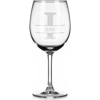 Sklenice Vínová sklenka s gravírovaným jménem – IVAN