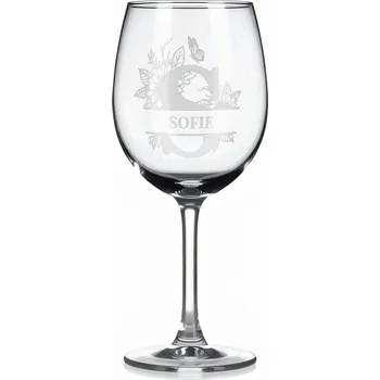 Sklenice Vínová sklenka s gravírovaným jménem – SOFIE