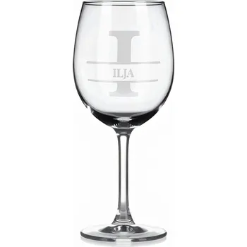 Sklenice Vínová sklenka s gravírovaným jménem – ILJA