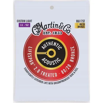 Struna pro kytaru a smyčcový nástroj Struny Martin MA-140T Light pro akustickou kytaru